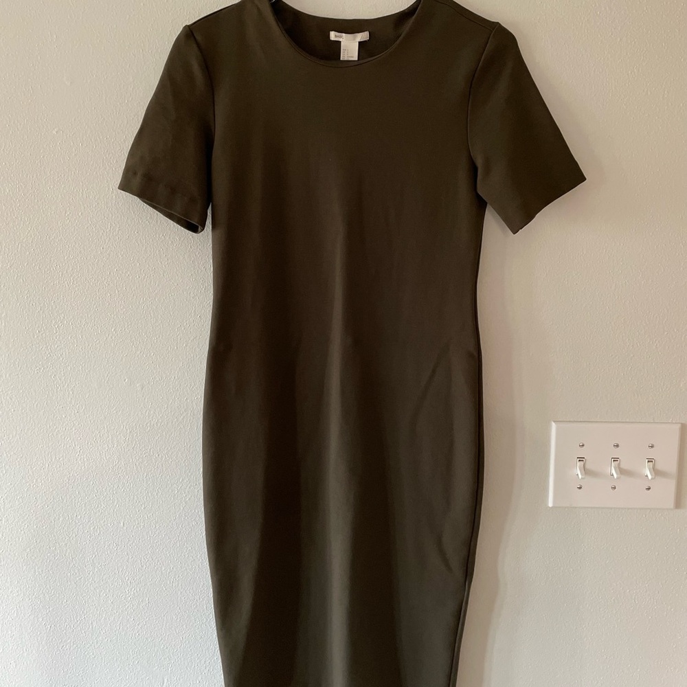 H&M Basics Dark Green Dress (Excellent Condition)